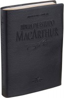 Bíblia de Estudo MacArthur, capa em couro sintético preto